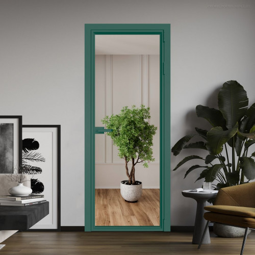 Межкомнатная дверь ProfilDoors 1 AV.O Зеркало профиль Зеленый воск