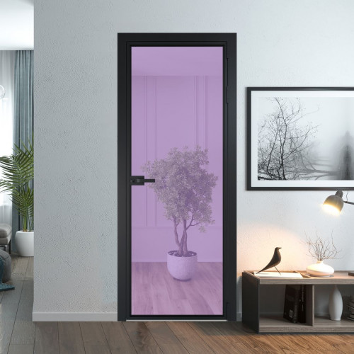 Межкомнатная дверь ProfilDoors 1 AX Фиолетовое шпион профиль Черный матовый