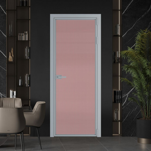 Межкомнатная дверь ProfilDoors 1 AX Кризет розовое профиль Серебро