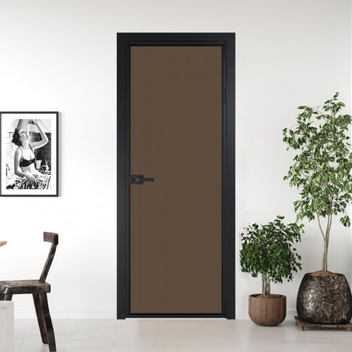 Межкомнатная дверь ProfilDoors 1 AX Монохром гляссе триплекс профиль Черный матовый