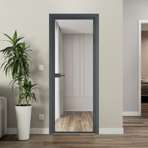 Межкомнатная дверь ProfilDoors 1 AX Прозрачное профиль Серая ночь