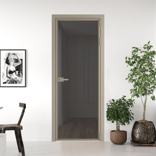 Межкомнатная дверь ProfilDoors 1 AX.O Тонированное профиль Никель матовый
