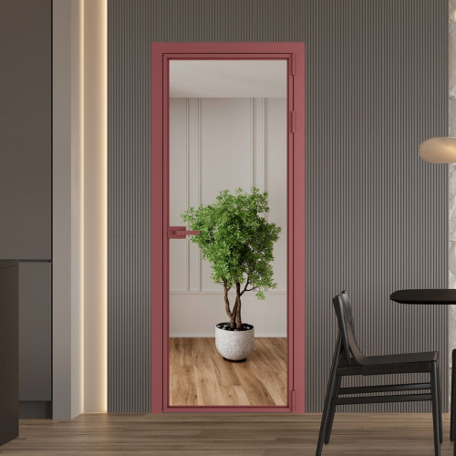 Межкомнатная дверь ProfilDoors 1 AX.O Зеркало профиль Красный антрацит