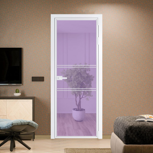 Межкомнатная дверь ProfilDoors 2 AX.O Фиолетовое шпион профиль Вайт
