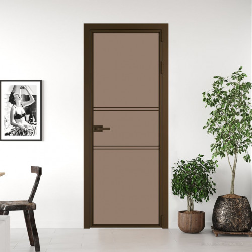 Межкомнатная дверь ProfilDoors 2 AX Монохром капучино триплекс профиль Деорэ