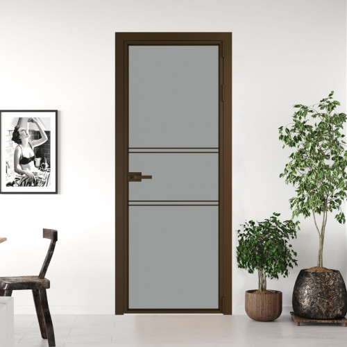 Межкомнатная дверь ProfilDoors 2 AX Монохром серый триплекс профиль Деорэ