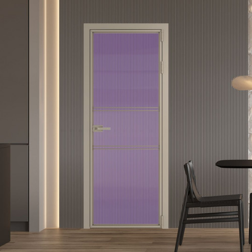 Межкомнатная дверь ProfilDoors 2 AX Мору фиолетовое профиль Никель матовый