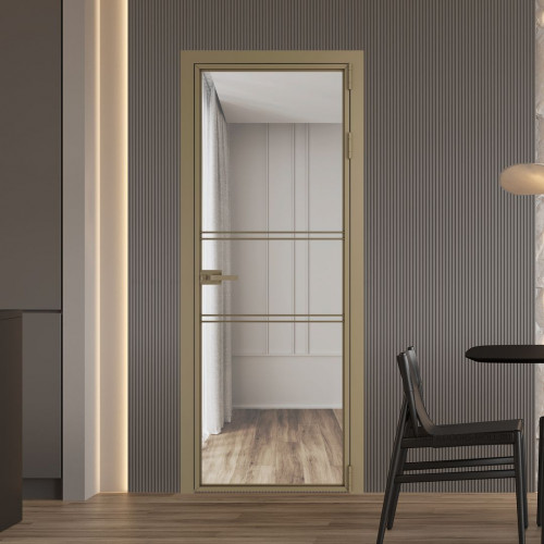 Межкомнатная дверь ProfilDoors 2 AX Прозрачное профиль Шампань