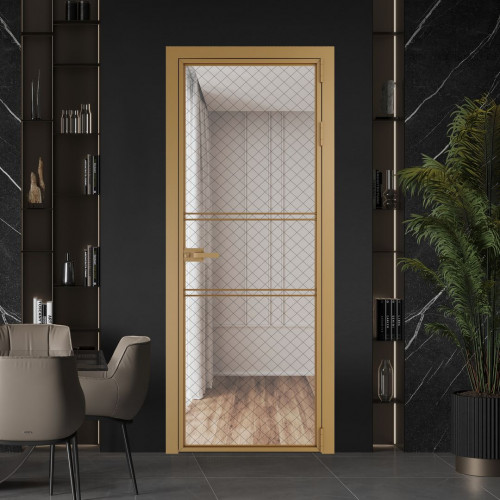 Межкомнатная дверь ProfilDoors 2 AX Ромб черный профиль Золото