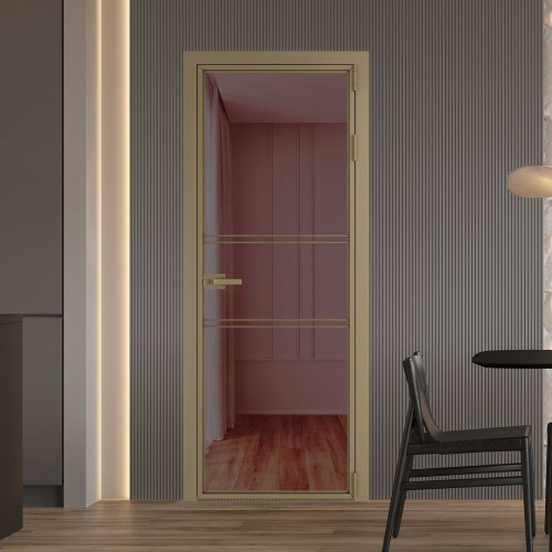 Межкомнатная дверь ProfilDoors 2 AX Золотистая бронза профиль Шампань