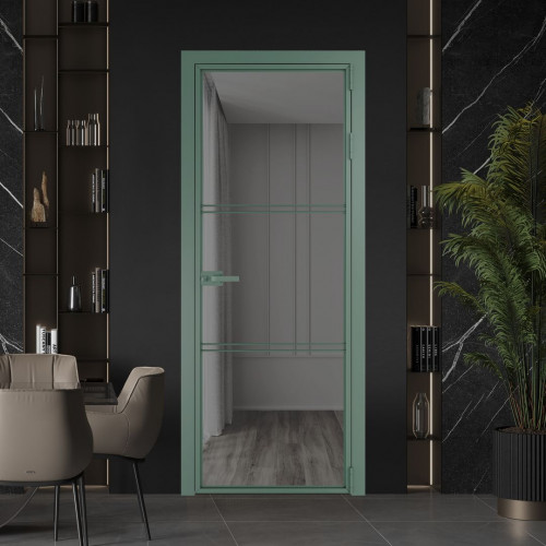 Межкомнатная дверь ProfilDoors 3 AX.O Комфорт серый профиль Зеленый воск