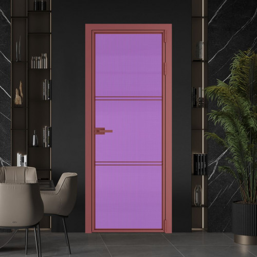 Межкомнатная дверь ProfilDoors 3 AX.O Кризет фиолетовое профиль Красный антрацит