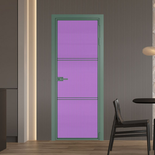 Межкомнатная дверь ProfilDoors 3 AX.O Кризет фиолетовое профиль Зеленый воск