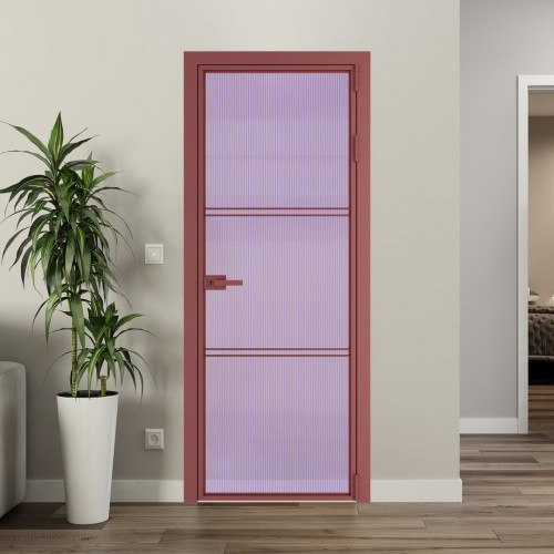 Межкомнатная дверь ProfilDoors 3 AX.O Мору фиолетовое профиль Красный антрацит