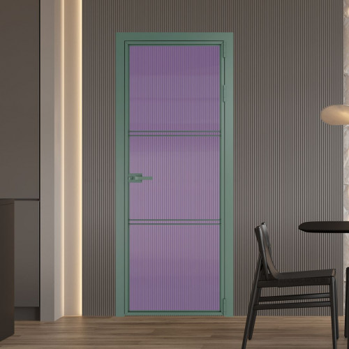 Межкомнатная дверь ProfilDoors 3 AX.O Мору фиолетовое профиль Зеленый воск