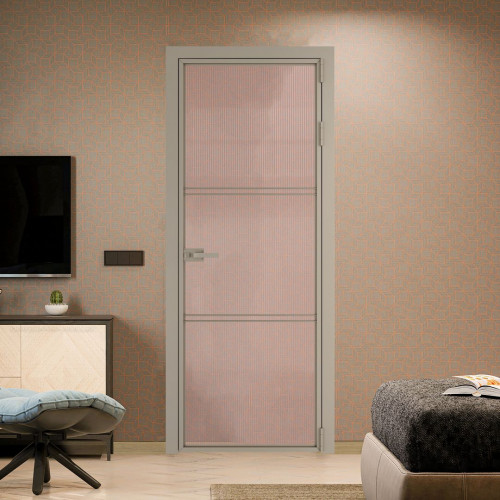 Межкомнатная дверь ProfilDoors 3 AX.O Мору розовое профиль Никель матовый