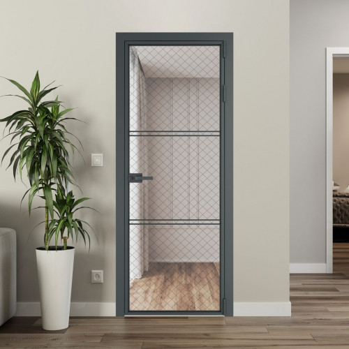 Межкомнатная дверь ProfilDoors 3 AX.O Ромб черный профиль Серая ночь