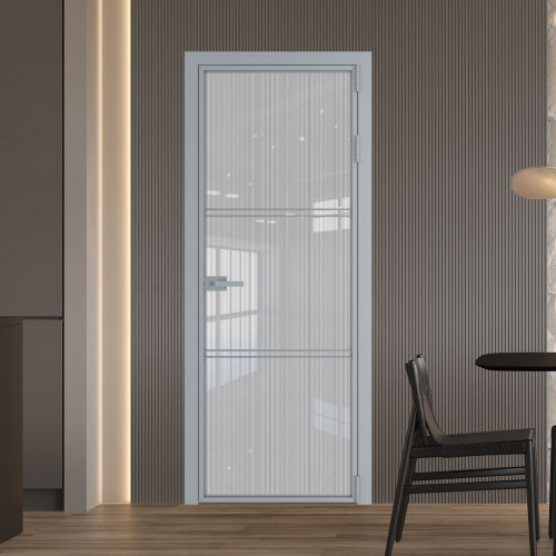 Межкомнатная дверь ProfilDoors 3 AX.O Узор Страйп профиль Серебро