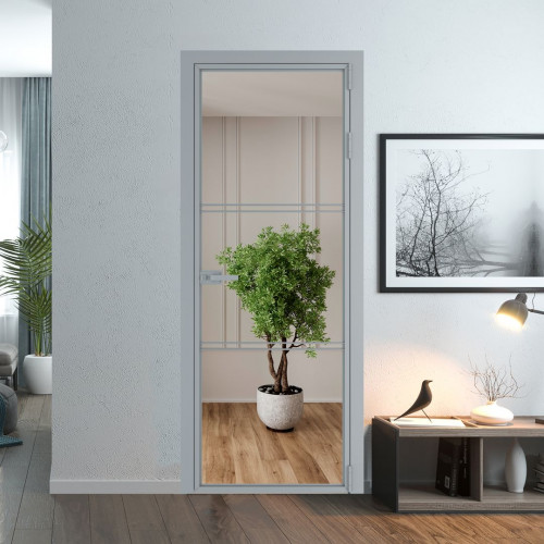 Межкомнатная дверь ProfilDoors 3 AX Зеркало профиль Серебро
