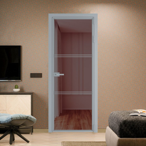 Межкомнатная дверь ProfilDoors 3 AX.O Золотистая бронза профиль Серебро