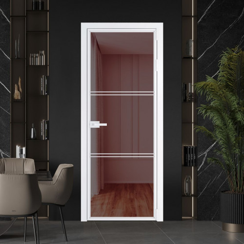 Межкомнатная дверь ProfilDoors 3 AX.O Золотистая бронза профиль Вайт