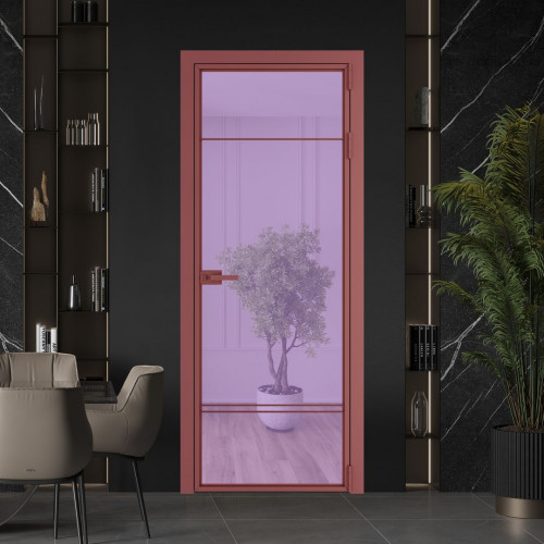 Межкомнатная дверь ProfilDoors 4 AX Фиолетовое шпион профиль Красный антрацит