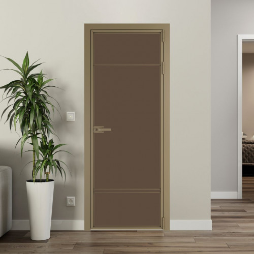 Межкомнатная дверь ProfilDoors 4 AX Монохром гляссе триплекс профиль Шампань
