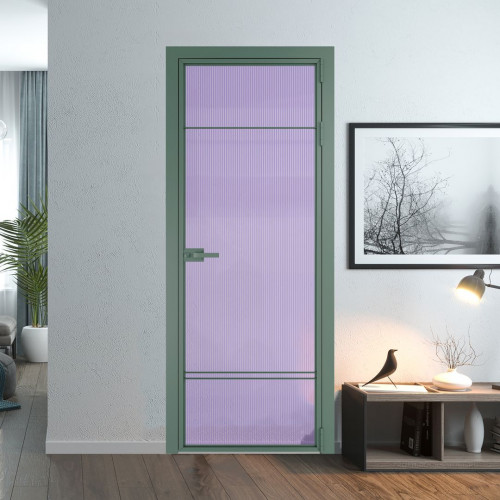 Межкомнатная дверь ProfilDoors 4 AX Мору фиолетовое профиль Зеленый воск