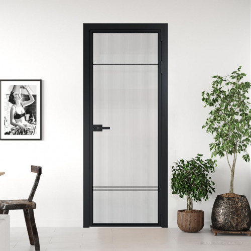 Межкомнатная дверь ProfilDoors 4 AX.O Мору осветленное профиль Черный матовый