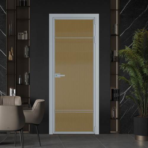 Межкомнатная дверь ProfilDoors 4 AX Мору золото профиль Серебро