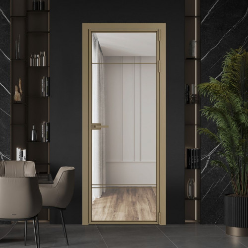 Межкомнатная дверь ProfilDoors 4 AX Прозрачное профиль Шампань