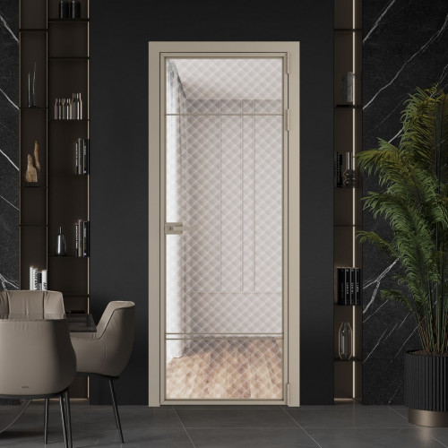 Межкомнатная дверь ProfilDoors 4 AX Ромб белый профиль Никель матовый