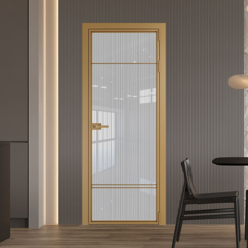 Межкомнатная дверь ProfilDoors 4 AX Узор Страйп профиль Золото