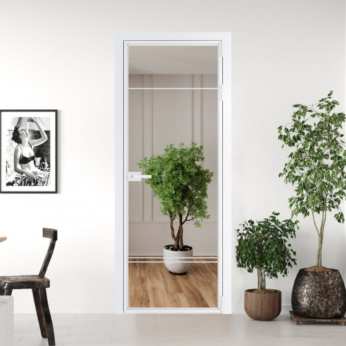 Межкомнатная дверь ProfilDoors 4 AX.O Зеркало профиль Вайт