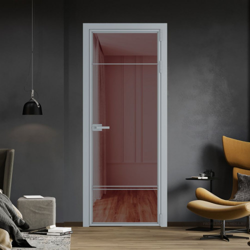 Межкомнатная дверь ProfilDoors 4 AX.O Золотистая бронза профиль Серебро
