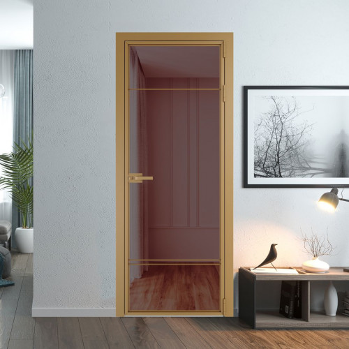 Межкомнатная дверь ProfilDoors 4 AX Золотистая бронза профиль Золото