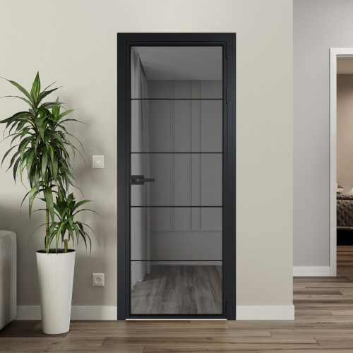 Межкомнатная дверь ProfilDoors 5 AX Комфорт серый профиль Черный матовый