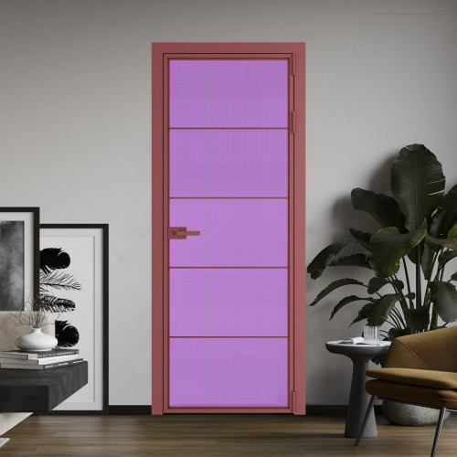 Межкомнатная дверь ProfilDoors 5 AX.O Кризет фиолетовое профиль Красный антрацит