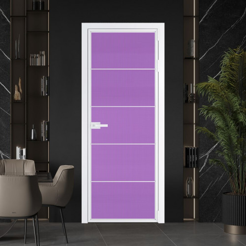 Межкомнатная дверь ProfilDoors 5 AX Кризет фиолетовое профиль Вайт