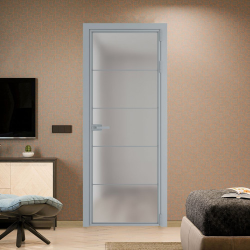 Межкомнатная дверь ProfilDoors 5 AX Матовое профиль Серебро