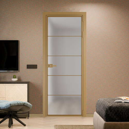 Межкомнатная дверь ProfilDoors 5 AX.O Матовое профиль Золото