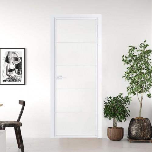 Межкомнатная дверь ProfilDoors 5 AX.O Мору двухстороннее белое профиль Вайт