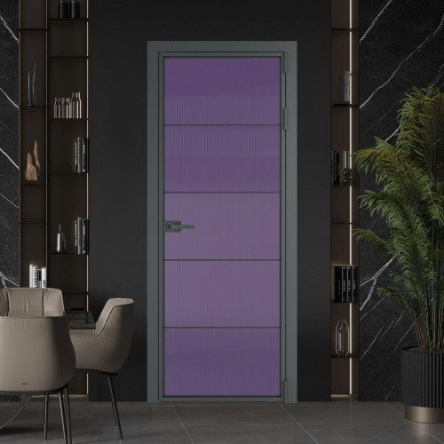 Межкомнатная дверь ProfilDoors 5 AX.O Мору фиолетовое профиль Серая ночь