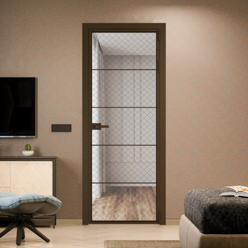 Межкомнатная дверь ProfilDoors 5 AX.O Ромб черный профиль Деорэ