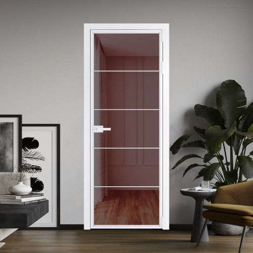 Межкомнатная дверь ProfilDoors 5 AX Золотистая бронза профиль Вайт