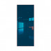 Межкомнатная дверь ProfilDoors 0M Зеркало Blue алюминиевая кромка Красный антрацит