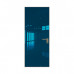 Межкомнатная дверь ProfilDoors 0M Зеркало Blue алюминиевая кромка Никель матовый