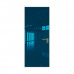 Межкомнатная дверь ProfilDoors 0M Зеркало Blue алюминиевая кромка Зеленый воск