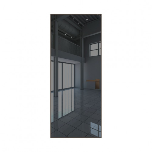 Межкомнатная дверь ProfilDoors 0M Зеркало Grey алюминиевая кромка Деорэ