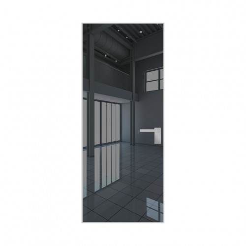 Межкомнатная дверь ProfilDoors 0M Зеркало Grey алюминиевая кромка Матовая алюминиевая